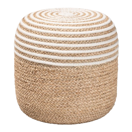 Woven Rope Ottoman  | Footstool