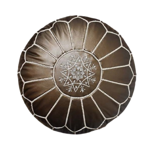 Moroccan pouf | Bronze