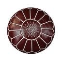 Moroccan Leather Pouf | Bordeaux