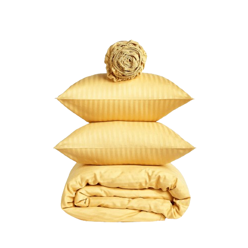 [Sateen Stripe - Core Bedding Set - Gold] Sateen Stripe | Core Bedding Set